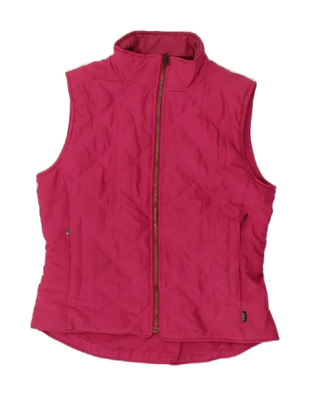 Flash Sale MUSTO Womens Quilted Gilet UK 14 Large  Pink Polyester
