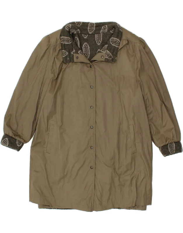 New Arrival VINTAGE Womens Reversible Overcoat UK 18 XL Grey