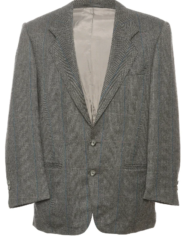 Weekend Discounts You Deserve Single Breasted Grey & Blue Blazer - M