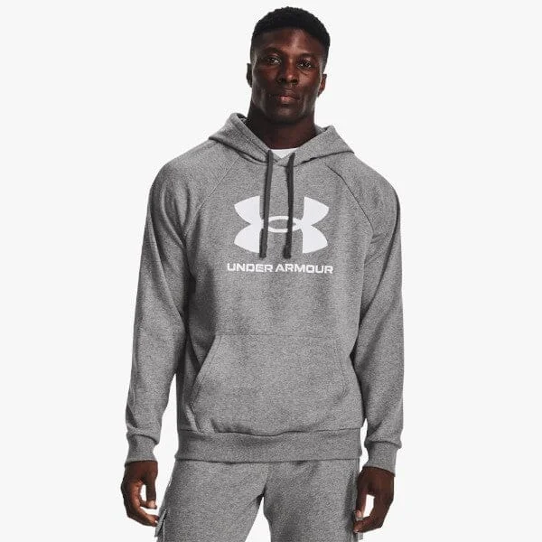 Bonus Offer Under Armour Men's Rival Fleece Logo Hoodie 025 Grey