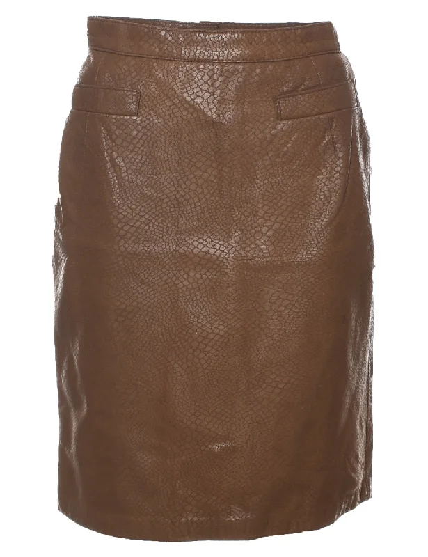 Midnight Madness Snakeskin Pattern Pencil Skirt - S