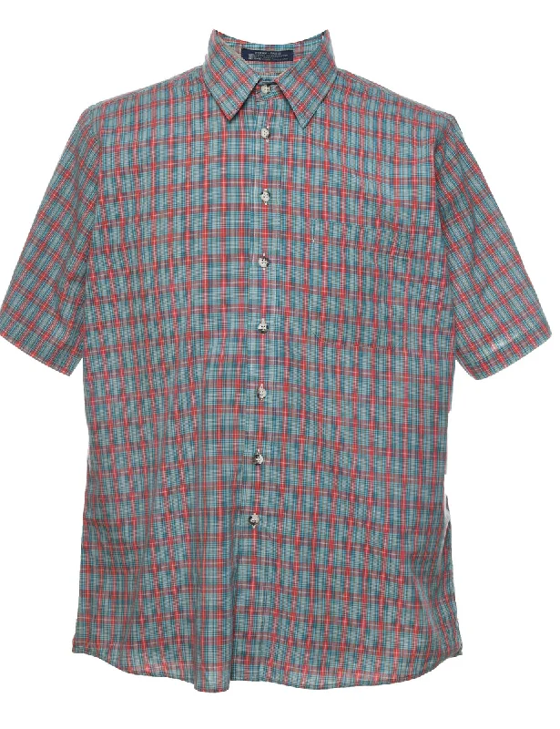 Weekend Specials You Can't Miss Short Sleeve Checked Shirt - L