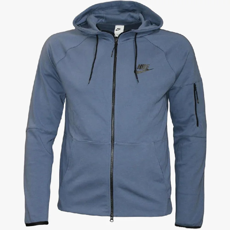 Extra Discount Nike Mens Tech Essentials Full Zip Fleece Hoodie Blue