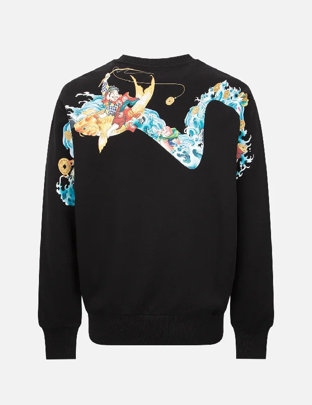 Mega Sale “乘風破浪的福神”立體大M印花衛衣
