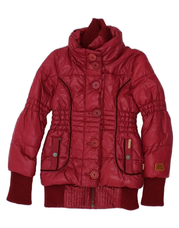 Make Your Weekend Count with Savings KHUJO Womens Padded Coat UK 10 Small Red Nylon