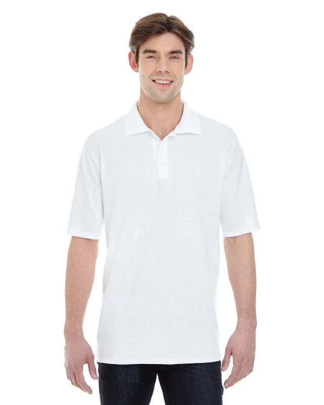 Weekend Specials to Savor Hanes Mens X-Temp Pique Polo Shirt with Fresh IQ | White