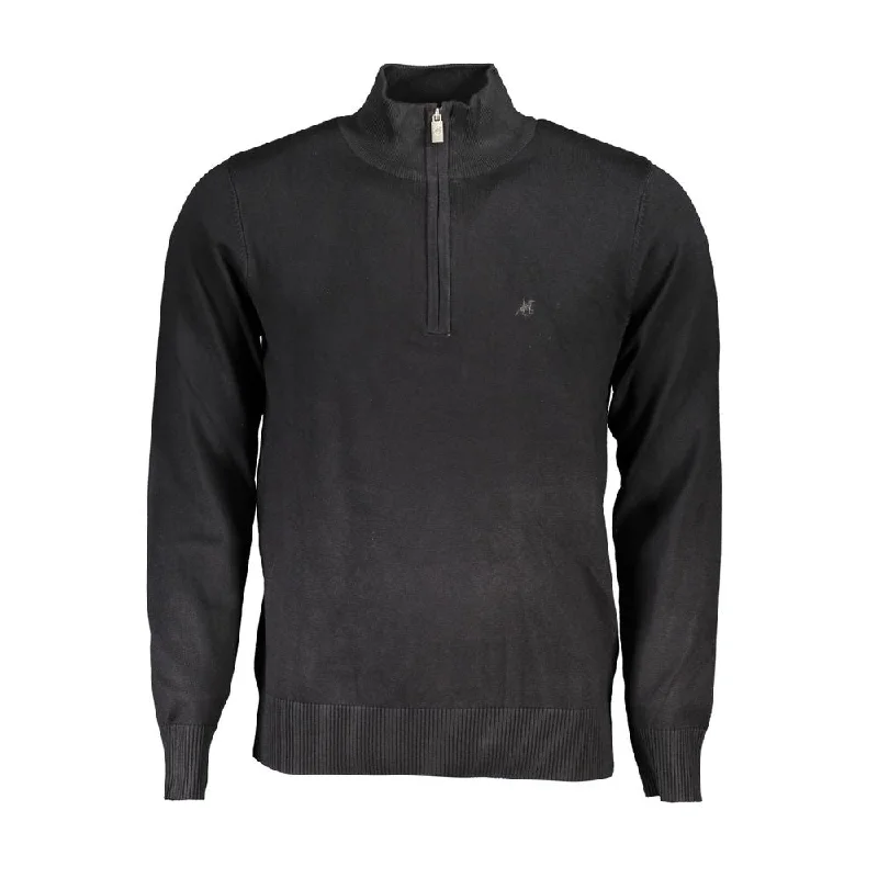 Year-End Sale U.S. Grand Polo Elegant Half Zip Sweater with Embroidery Men's Detail