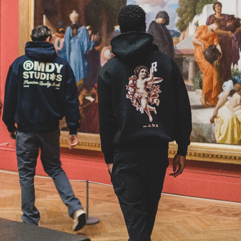Time-Sensitive Saint Angel Graphic Hoodie Black