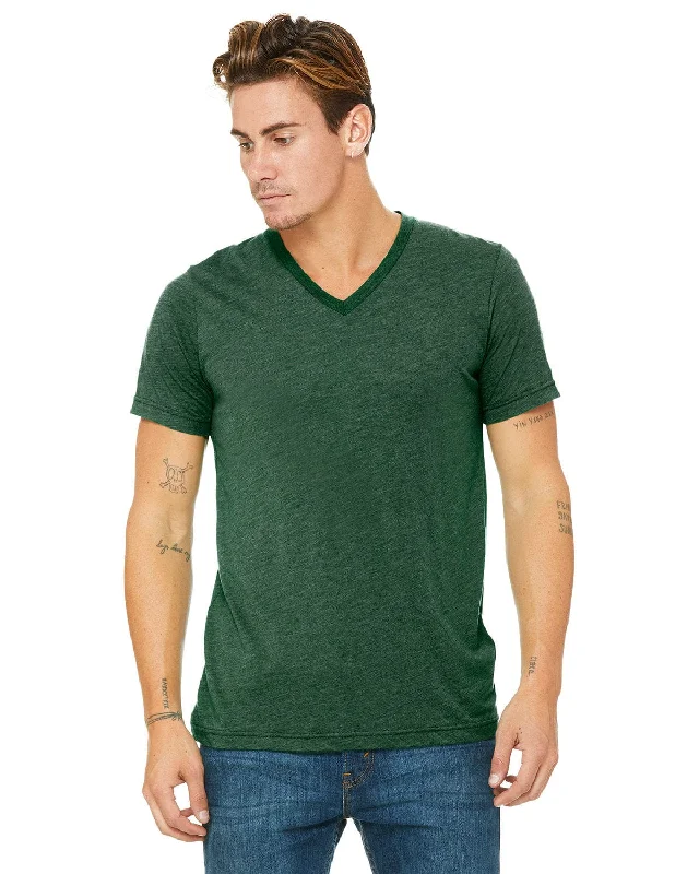 Deal of the Day Bella+Canvas Unisex Triblend Short Sleeve V-Neck T-Shirt | Grass Grn Trblnd Deal of the Day Bella+Canvas Unisex Triblend Short Sleeve V-Neck T-Shirt | Grass Grn Trblnd
