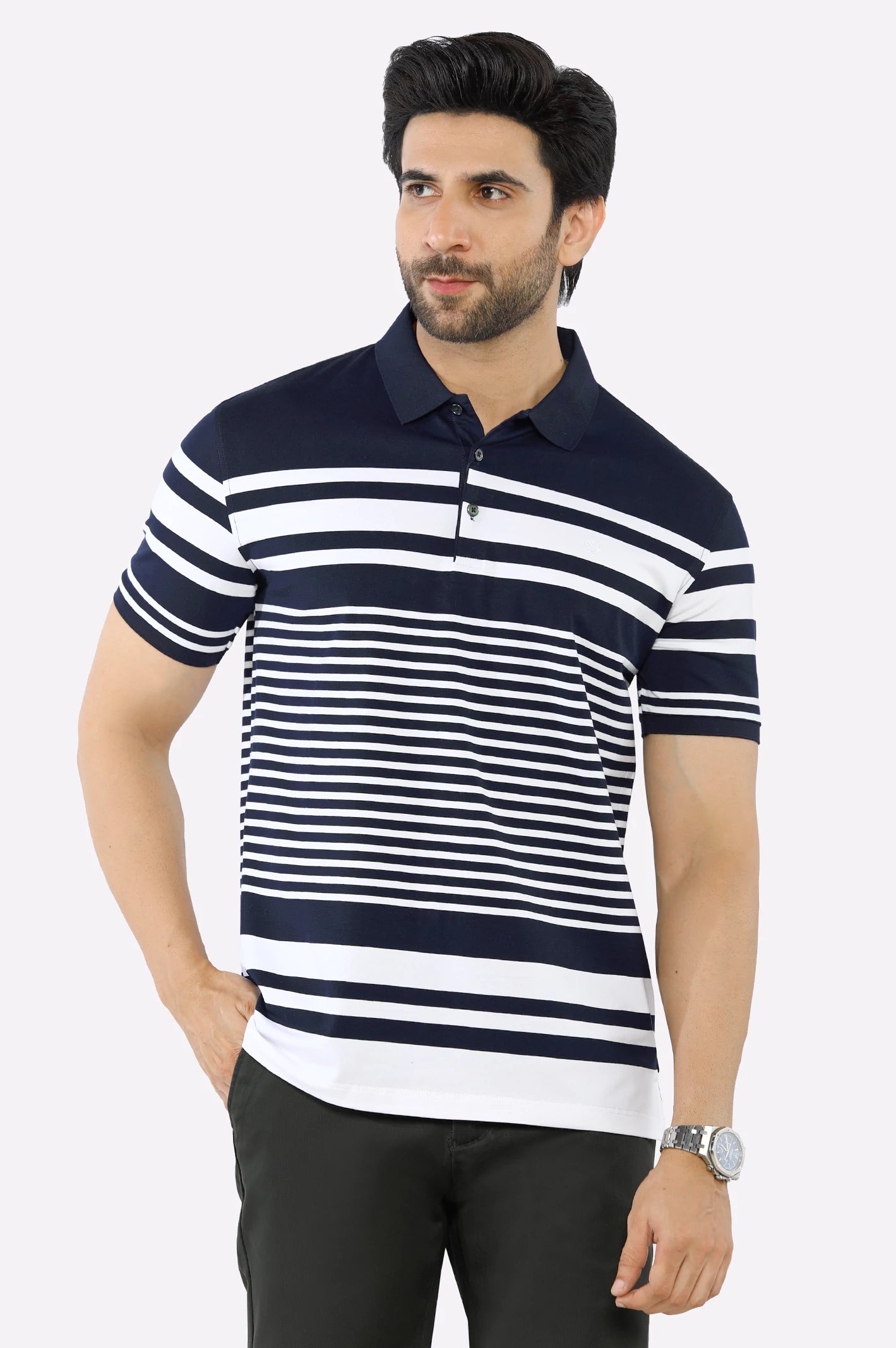 Weekend Specials to Snag Navy Blue Yarn Dyed Polo
