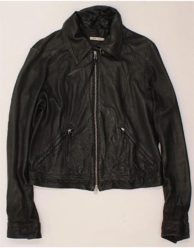 Weekend Offers That Excite JOOP Womens Crop Leather Jacket IT 42 Medium Black