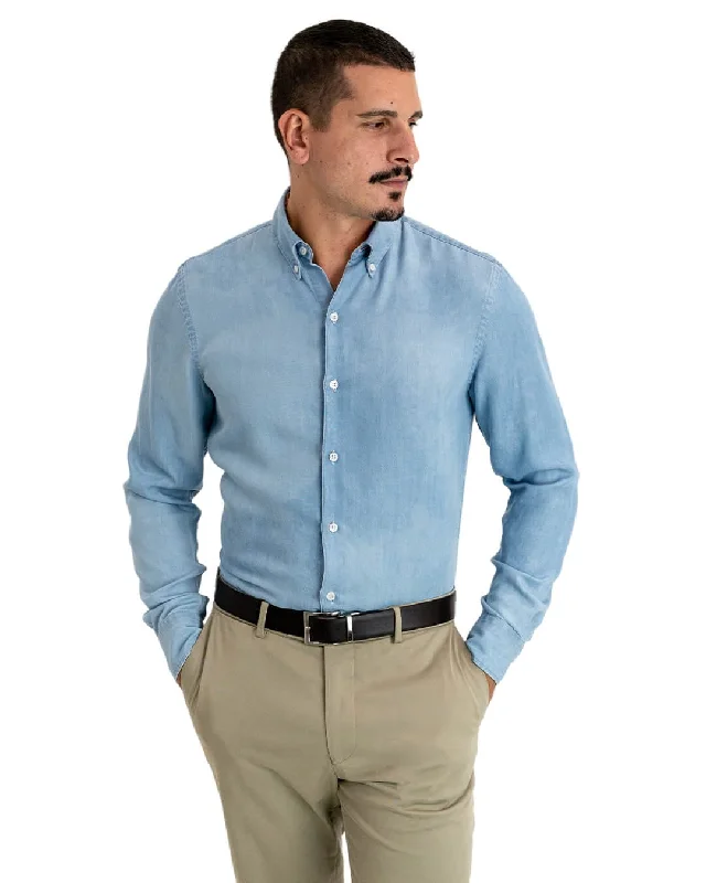 Half Price Sky Tencel Button Down Shirt