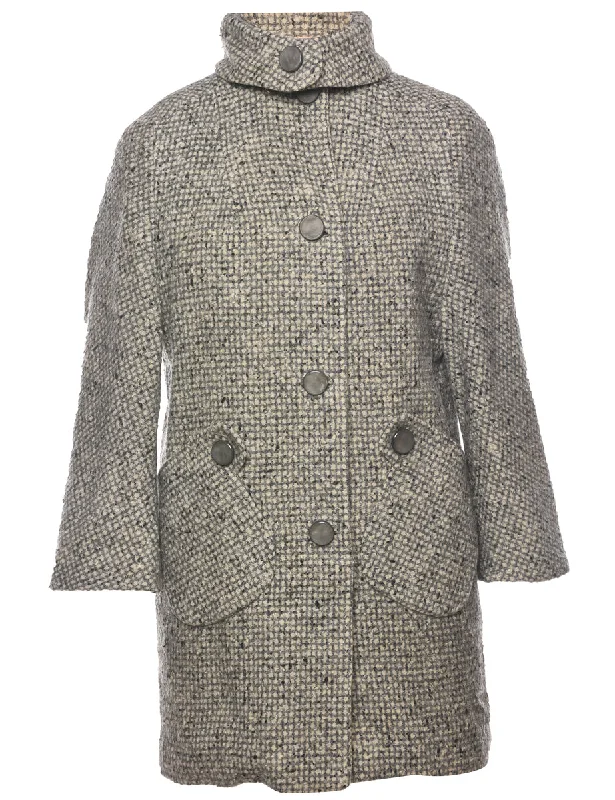 Don't Miss Out Single Breasted Wool Coat - M