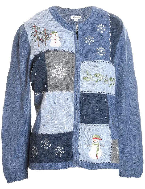 Weekend Offers That Delight Snowman Christmas Cardigan - M