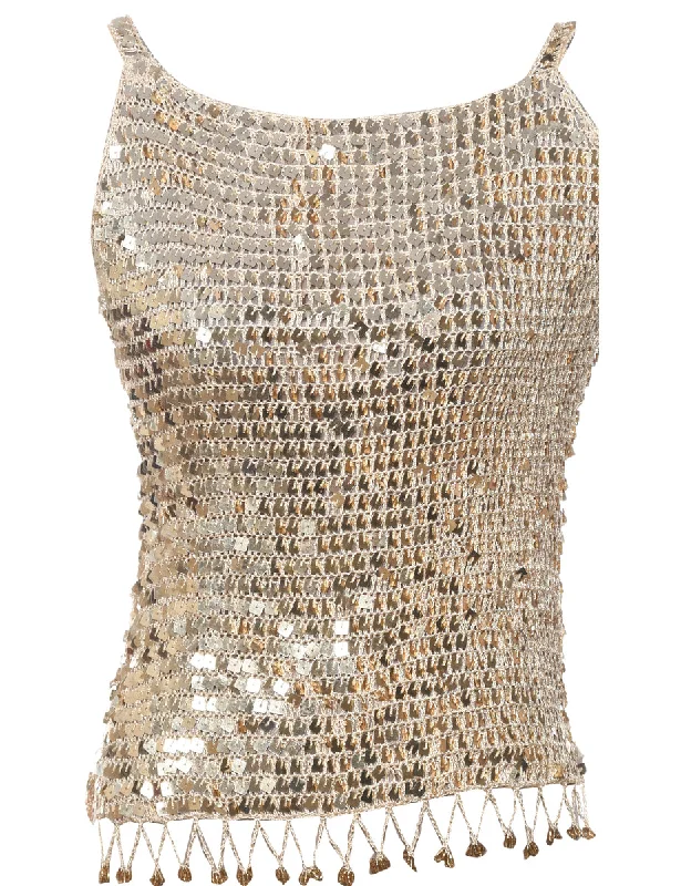 Major Deal Sequined Vest - S