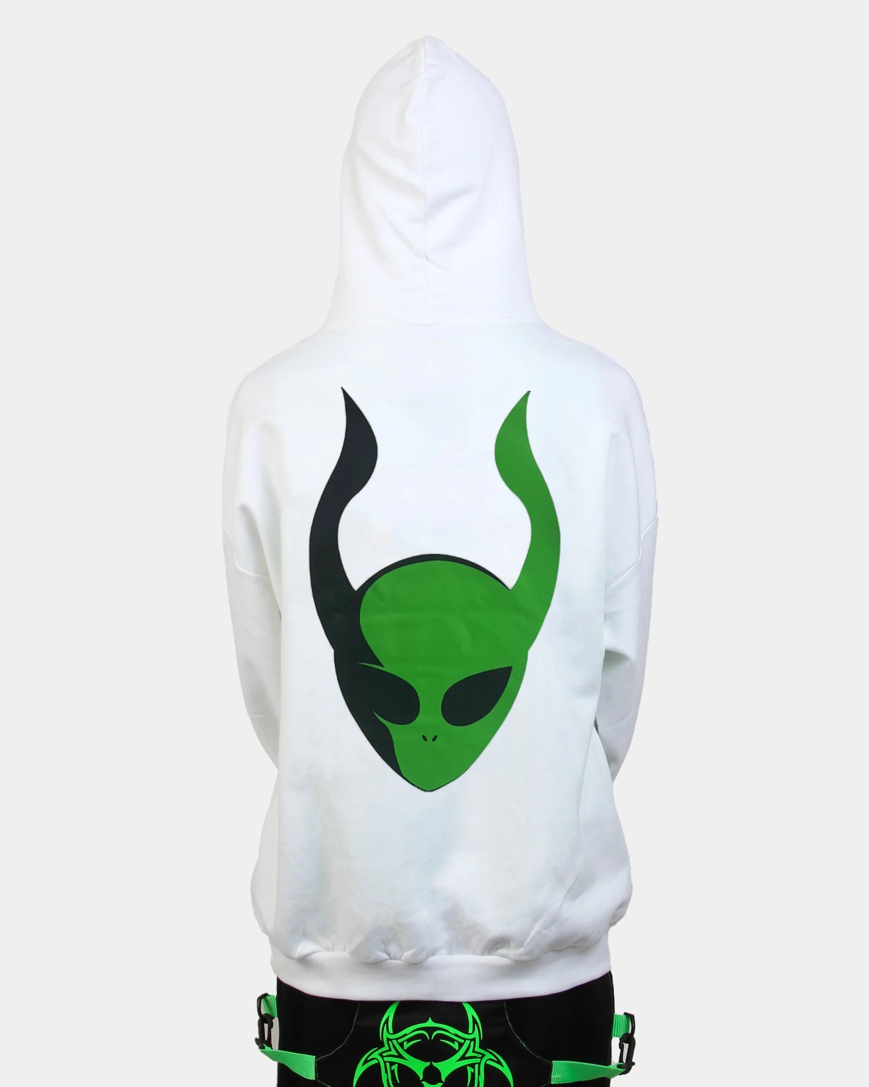 Weekend Discounts to Relish INVASION OVERSIZED HOODIE WHITE