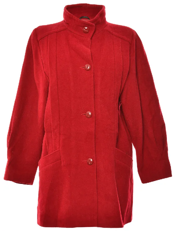 Weekend Savings Fiesta Single Breasted Red Coat - L