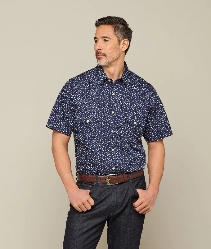 Best Seller Austin :: Blue On Navy Floral Print