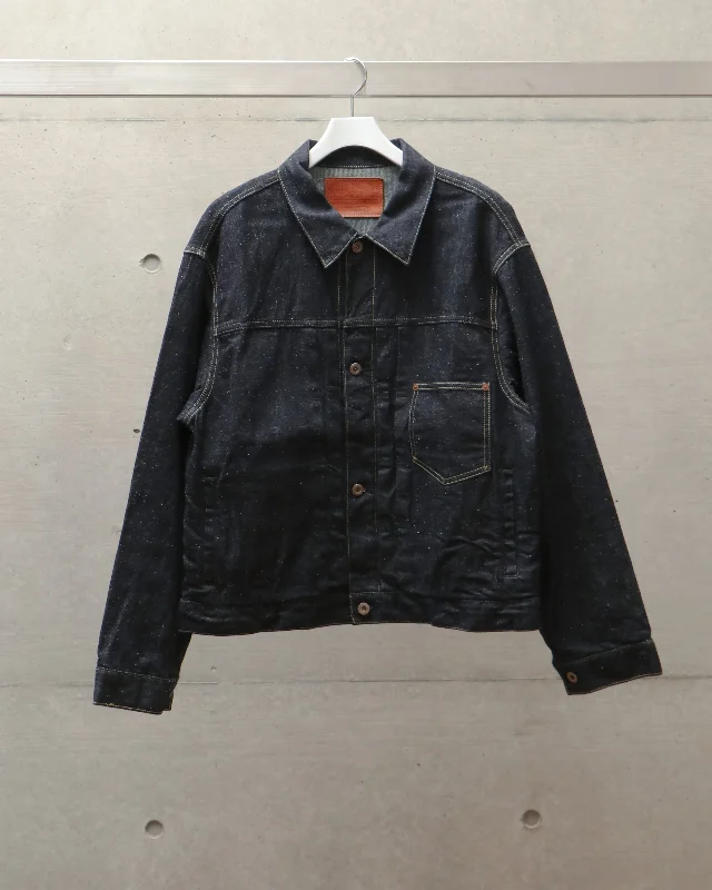 Great Deal RECYCLED WASTE SUVIN COTTON YARN 11.5oz. DENIM PLEATED BLOUSE WWII MODEL 15376