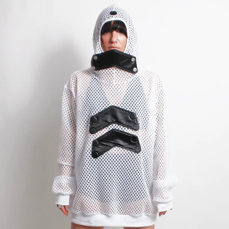 Weekend Special ASTROMESH BALACLAVA HOODIE UNISEX WHITE / BLACK