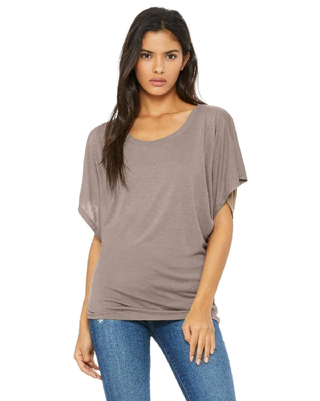 Super Sale Bella+Canvas Ladies Flowy Draped Dolman T-Shirt | Pebble