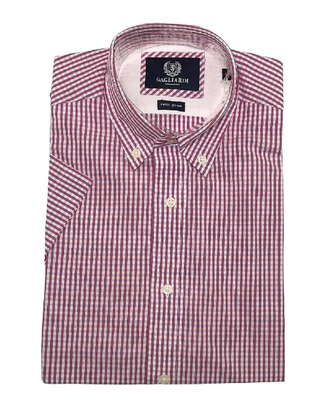 Reduced Rates Red Buttondown Gingham Shirt