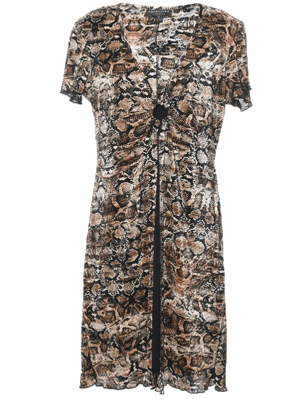 Reduced Price Snakeskin Print Dress - L