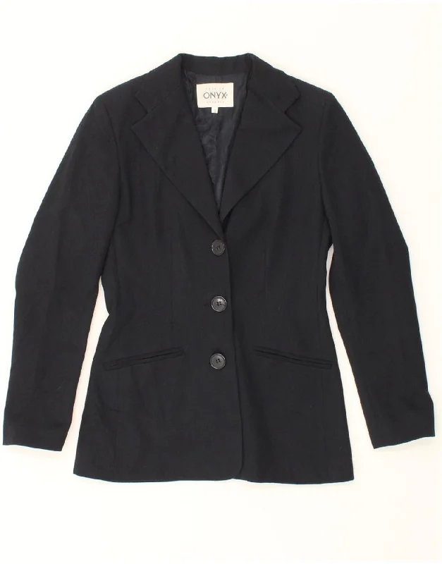 Weekend Deals That Dazzle ONYX Womens 3 Button Blazer Jacket UK 10 Small Navy Blue