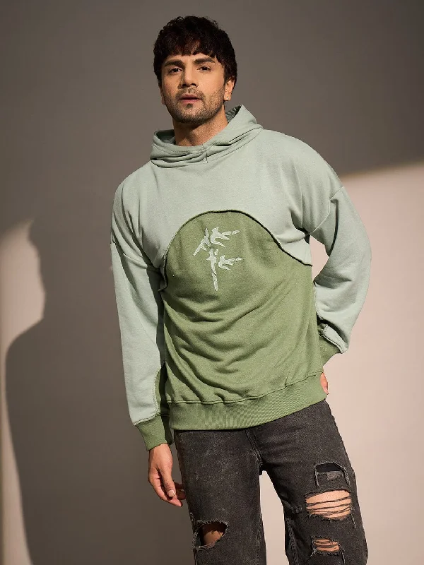 Price Drop Mineral Green Super Baggy Cut & Sew Hoodie