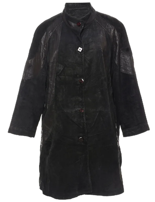 Weekend Offers That Amaze Single Breasted Suede Jacket - XL