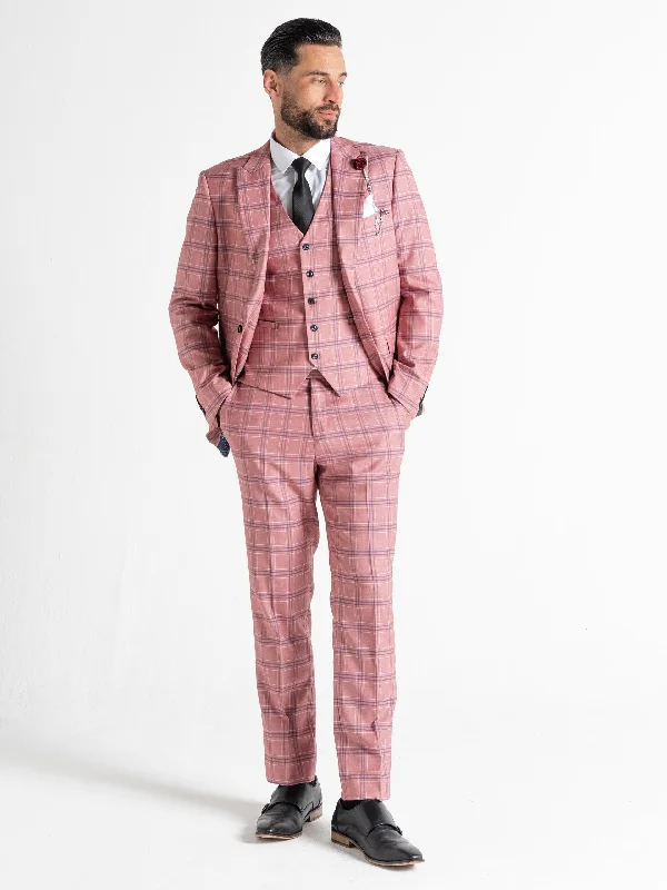 Weekend Offers That Impress KENSINGTON ROSE WITH WHITE AND NAVY BLUE CHECK DETAILING