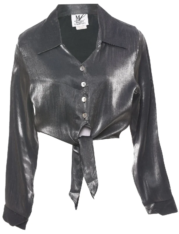 Markdown Sale Silver Evening Top - M