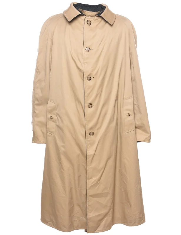 Overstock Clearance Single Breasted Beige Classic Trench Coat - XL