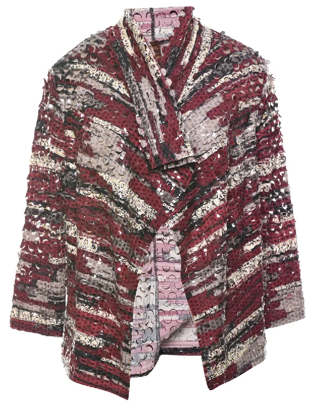 Steal Deal Sequined Evening Jacket - L