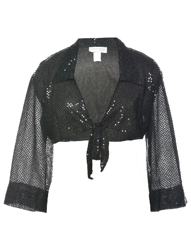 Stock Up Sequined Evening Jacket - L