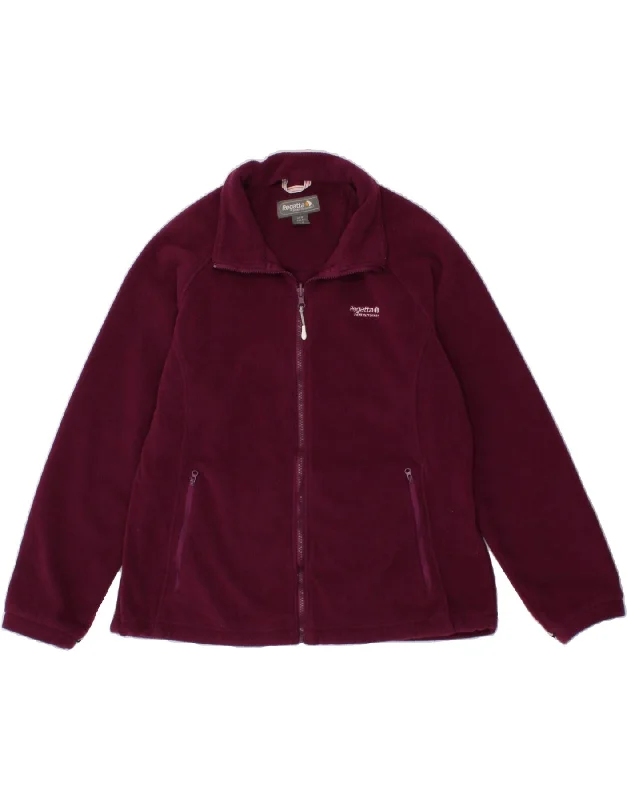 Reduced Price REGATTA Womens Fleece Jacket UK 18 XL  Maroon Polyester