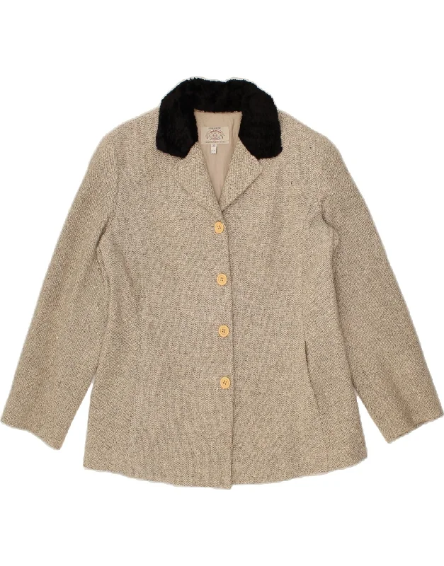 Weekend Savings Sensation ARMANI JEANS Womens Milano 4 Button Blazer Jacket UK 16 Large Beige Wool Weekend Savings Sensation ARMANI JEANS Womens Milano 4 Button Blazer Jacket UK 16 Large Beige Wool