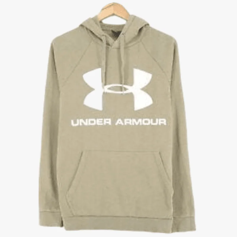 Weekend Deals That Dazzle Under Armour Mens Rival Fleece Hoody Big Logo 290 Sand