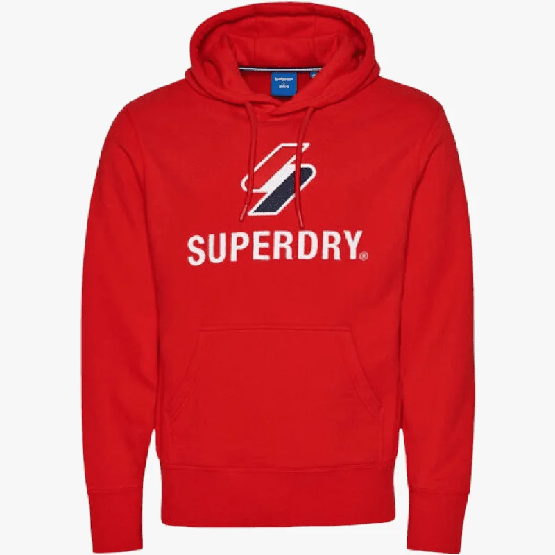 Weekend Offers You Can't Ignore Superdry Mens Code Stacked Apq Hoody Red