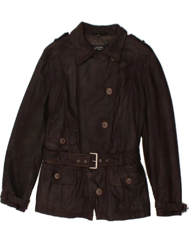 Weekend Bargains to Relish MAX MARA Womens Suede Jacket UK 14 Medium Brown Leather