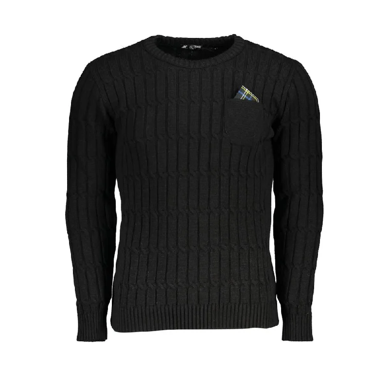 Buy Today U.S. Grand Polo Twisted Crew Neck Sweater with Contrast Men's Details