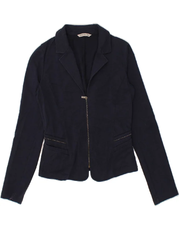 Instant Deal PENNY BLACK Womens Blazer Jacket UK 8 Small Navy Blue Cotton