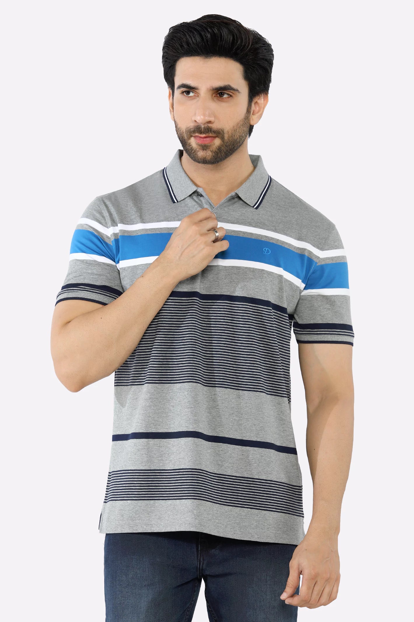 Epic Value Heather Grey Yarn Dyed Polo