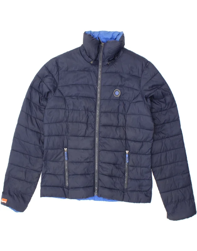 Weekend Specials to Grab SUPERDRY Womens Padded Jacket UK 16 Large Navy Blue Polyester Weekend Specials to Grab SUPERDRY Womens Padded Jacket UK 16 Large Navy Blue Polyester