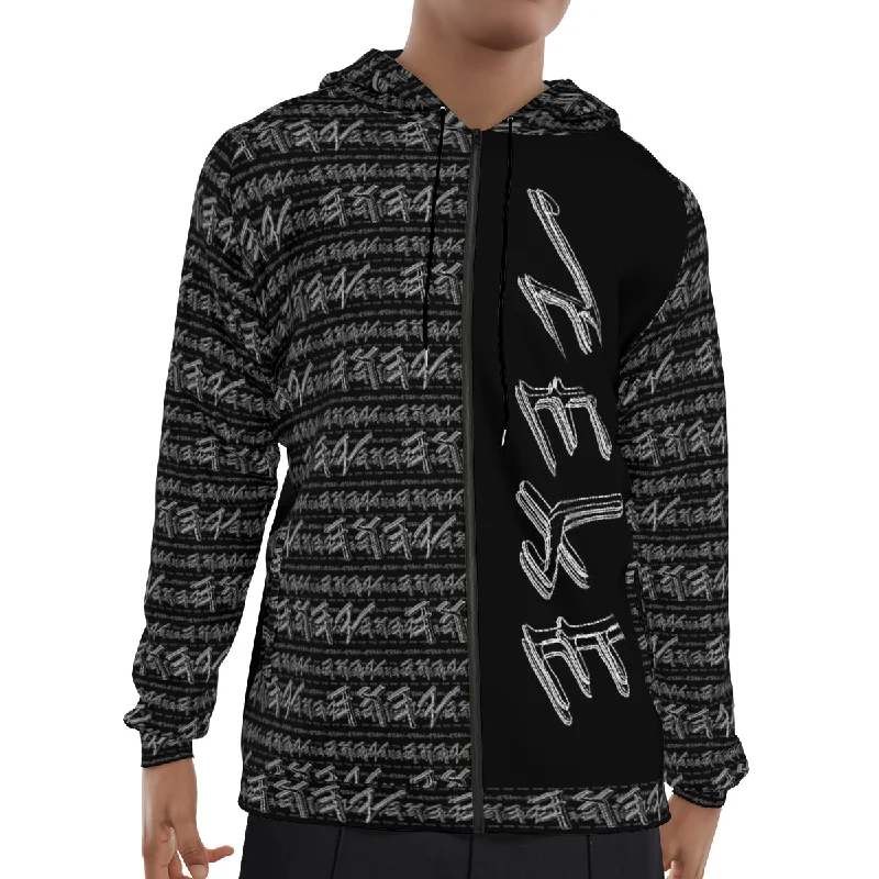 Extra Discount Yahuah Logo 01-02 Men's Designer Full Zip Hoodie