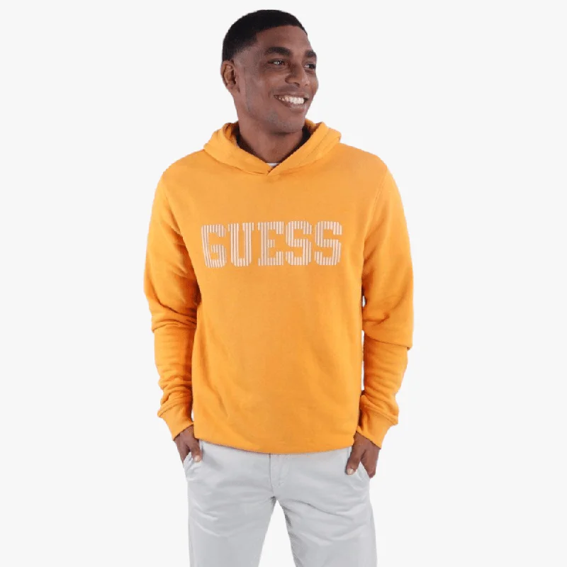 Weekend Savings Bonanza Guess Mens Beau Hoodie Orange