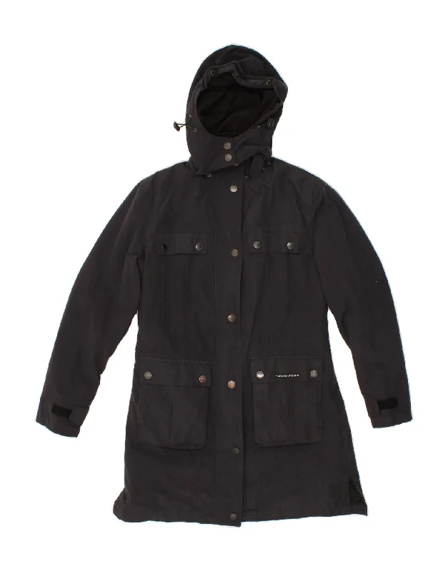 Extra Discount TUCANO URBANO Womens Hooded Windbreaker Coat UK 10 Small Black Nylon