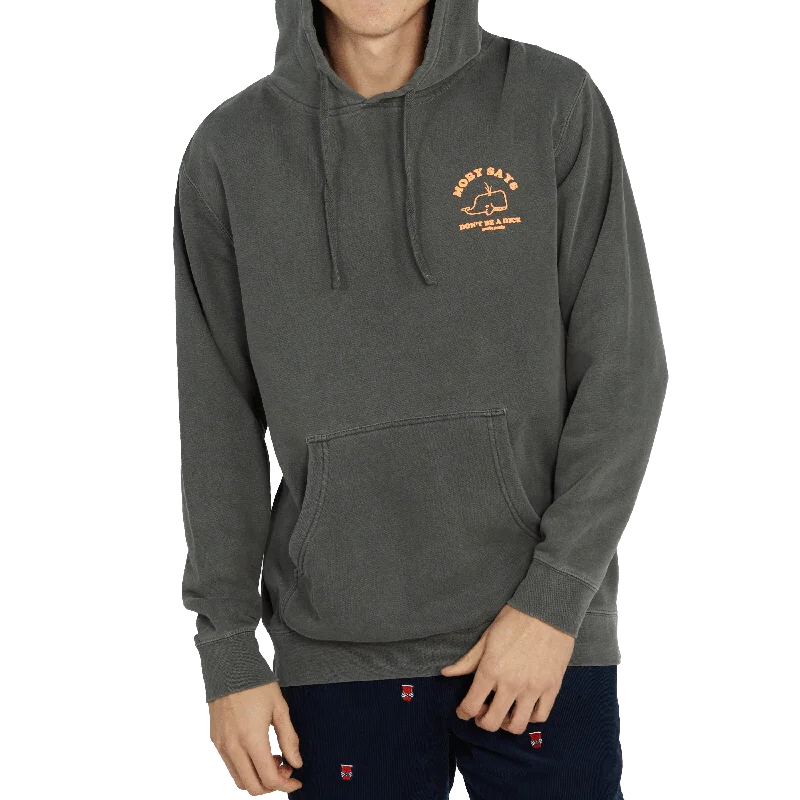 Amazing Value Moby Says Washed Black Hoodie