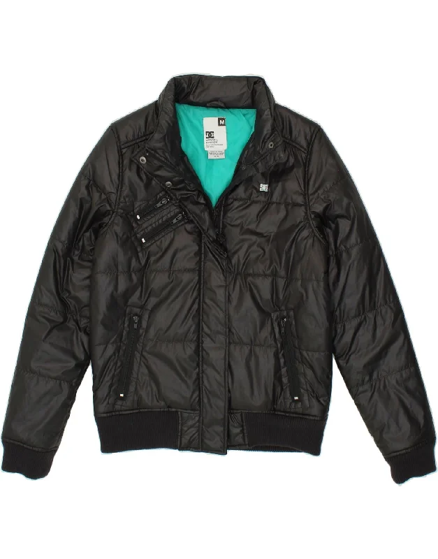 Weekend Discounts to Enjoy DC Womens Hooded Padded Jacket UK 14 Medium Black Polyester Weekend Discounts to Enjoy DC Womens Hooded Padded Jacket UK 14 Medium Black Polyester
