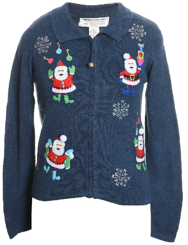 Weekend Bargains to Snag Santa Claus Christmas Cardigan - XL
